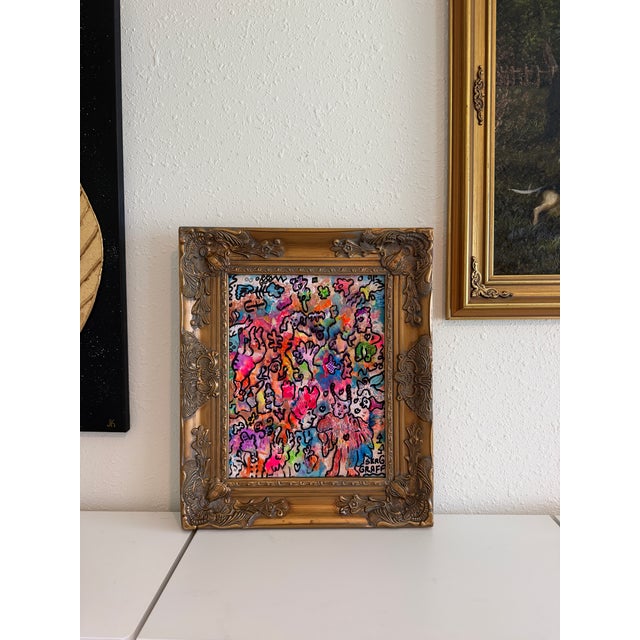 Fallen Angel by Serg Graff, Original Colorful Pop Art Painting, Contemporary Neo Expressionist Figurative Abstract, Signed Framed Artwork For Sale In Jacksonville, FL - Image 6 of 11