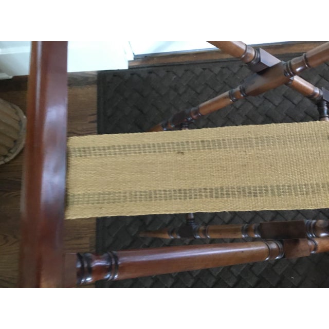 Vintage Mahogany Butler’s Tray Table With Folding X-Base | English Colonial Style Serving Stand For Sale - Image 9 of 11