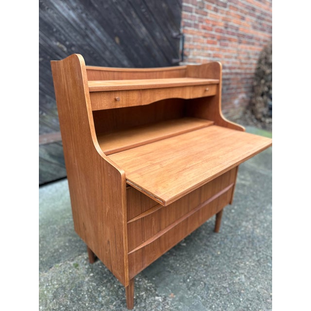 1960s Vintage Danish Chatol Teak Secretaire, 1960s For Sale - Image 5 of 7