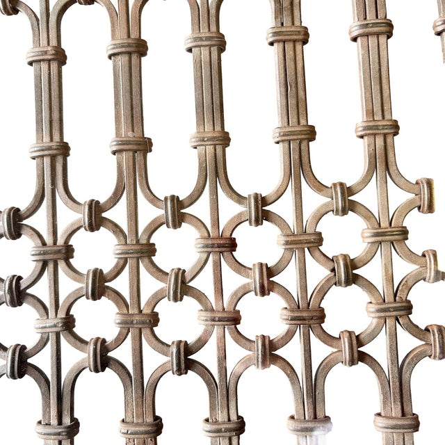 Wood Anglo-Indian Modern Carved Sheesham Wood, Glass & Iron Window Coffee Table For Sale - Image 7 of 7