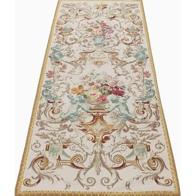 1990s 1990s Cherubs & Floral Bouquets Vertical Tapestry For Sale - Image 5 of 8