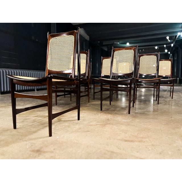 Set of Ten Brazilian Mid-Century Dining Chairs by Alexandre Rapoport, 1960s For Sale - Image 9 of 10