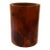 1970s Burlwood Cup Pen Holder Desk Accessory For Sale