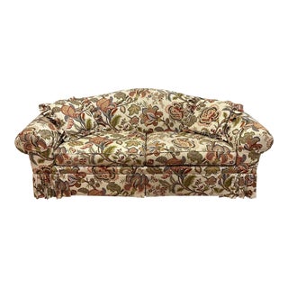 Traditional Floral Motif Chintz Sofa For Sale