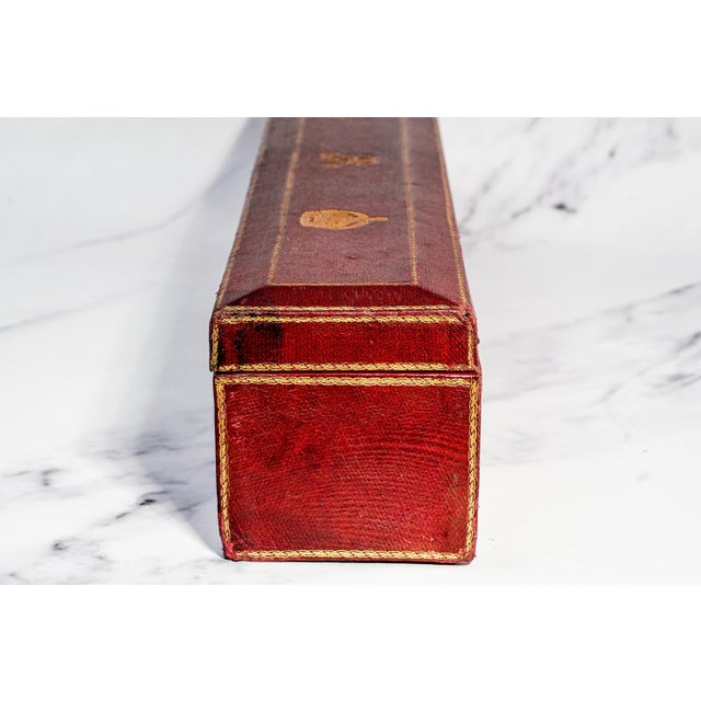 Rare King George v Antique Leather Despatch Document Box Royal Memorabilia For Sale - Image 10 of 11