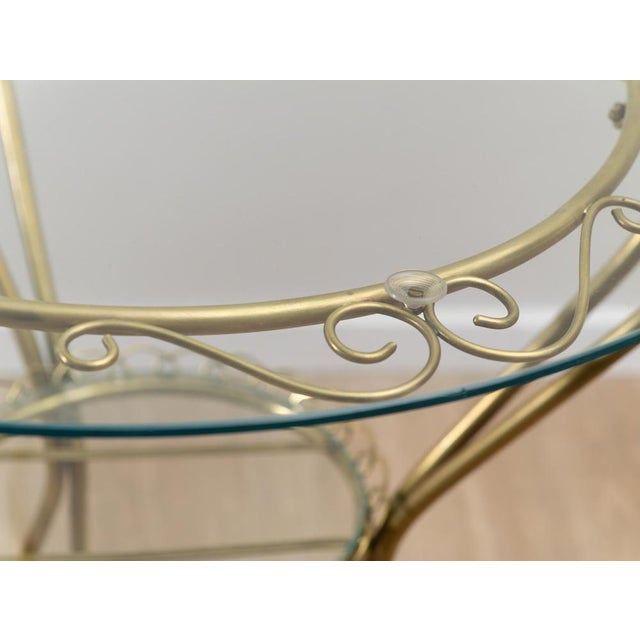 Round Brass Coffee Table, 1950s For Sale - Image 6 of 7