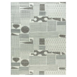 Contemporary Art Deco Style Beige, Black, Gray Rug by Doris Leslie Blau For Sale
