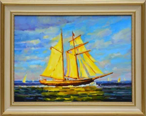 Regatta. Modern Original Hand Painting.