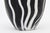Glass 1980's Murano Salviati Optical Glass Object Sculpture, Black and White Striped, Italy For Sale - Image 7 of 9