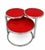 Red Coffee Table with Glass Tops and Chromed Steel Frame, 1970s For Sale - Image 4 of 11