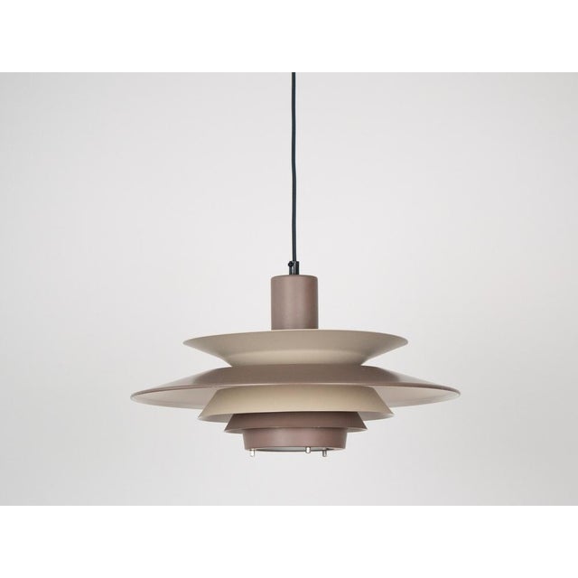 Brown Vintage Aluminum Pendant Lamp by Knud Christensen, 1980 For Sale - Image 8 of 12