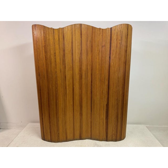 French Art Deco Pine Screen attributed to Baumann Fils et Cie, Melun-Paris, 1940s For Sale - Image 10 of 12
