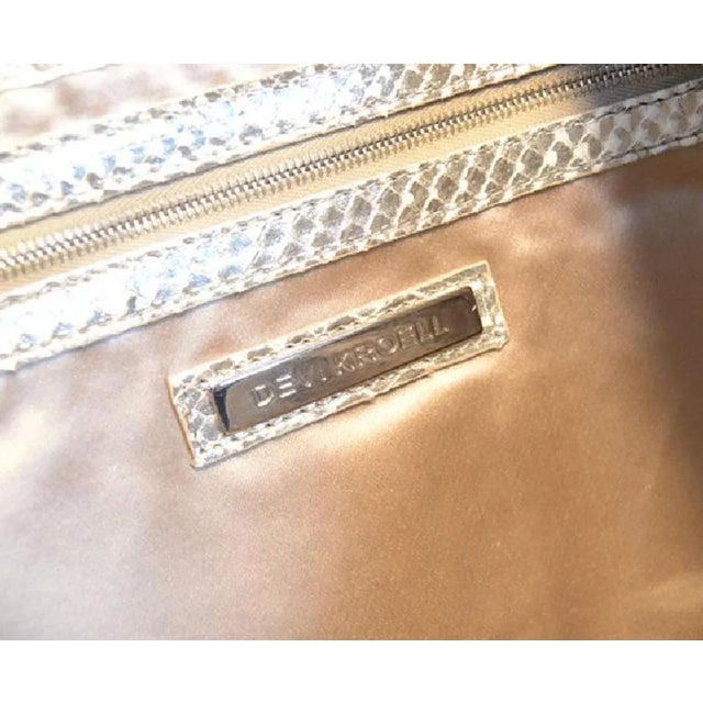Devi Kroell Silver Snakeskin Hobo Handbag For Sale In Philadelphia - Image 6 of 8
