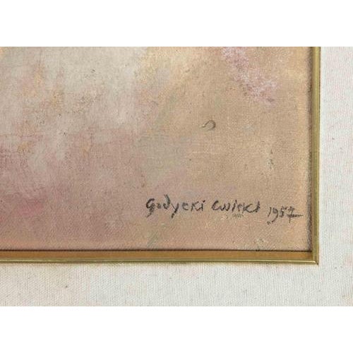 Modern Dimitri Godycki Cwirko, Beached Boat, 1957, Oil on Canvas, Framed For Sale - Image 3 of 5