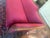 Vintage Red Velvet Sofa For Sale In Chicago - Image 6 of 18