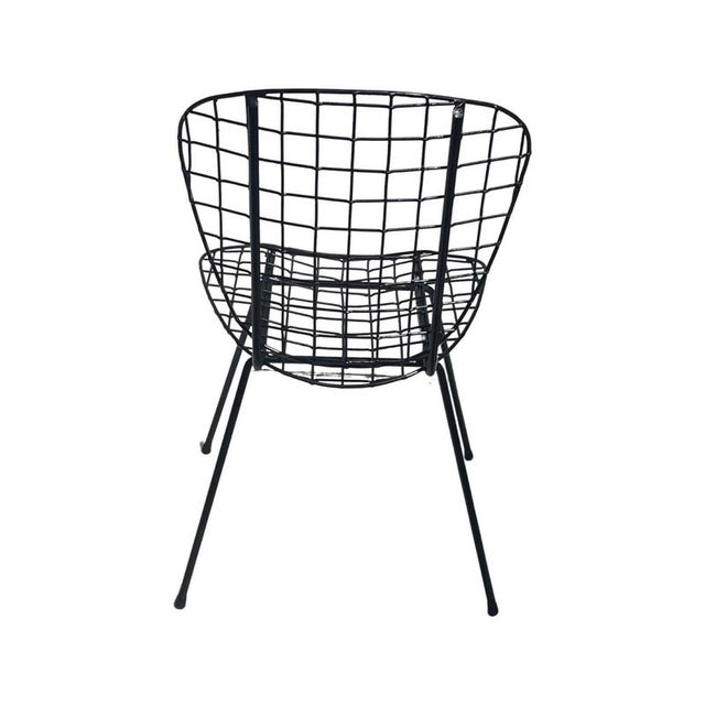 Black Vintage Wire Outdoor Chair, Holland For Sale - Image 8 of 10