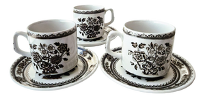 Vintage Coffee Cups and Saucers from Wood & Sons, 1960s, Set of 6