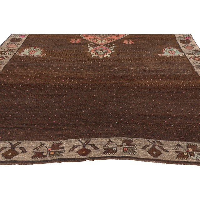 Vintage Turkish Oushak Rug, 05'01 X 10'00 For Sale - Image 4 of 10