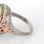 Metal Vintage Art Deco Ring Natural Ceylon Sapphire Enamel Cocktail 14k Gold Filigree, Size 5.25 For Sale - Image 7 of 7