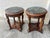 1990s Handmade Empire Style Gueridon Side Tables With a Green Marble Top and Brass Mounts For Sale - Image 9 of 10