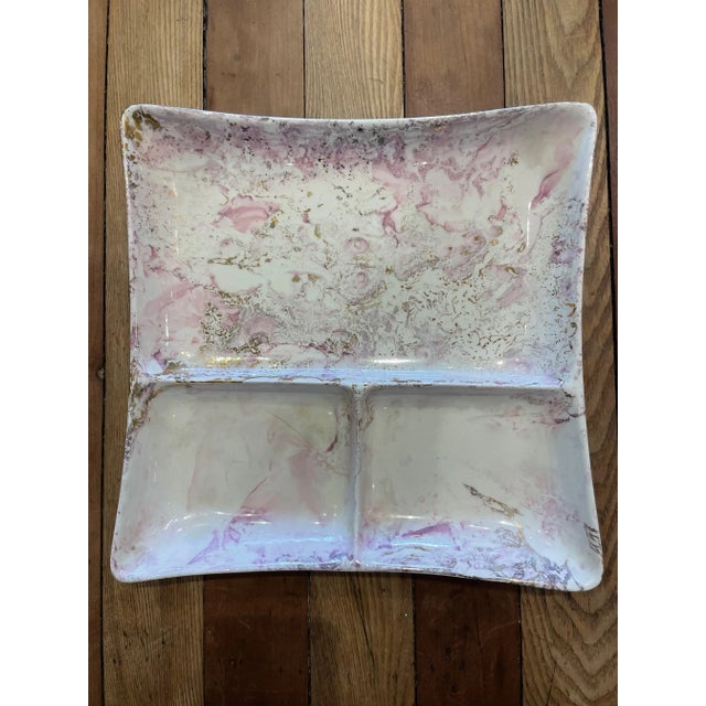 Mid 20th Century Mid 20th Century Sascha Brastoff Pink & Gold Ceramic Plates- Set of 4 For Sale - Image 5 of 13