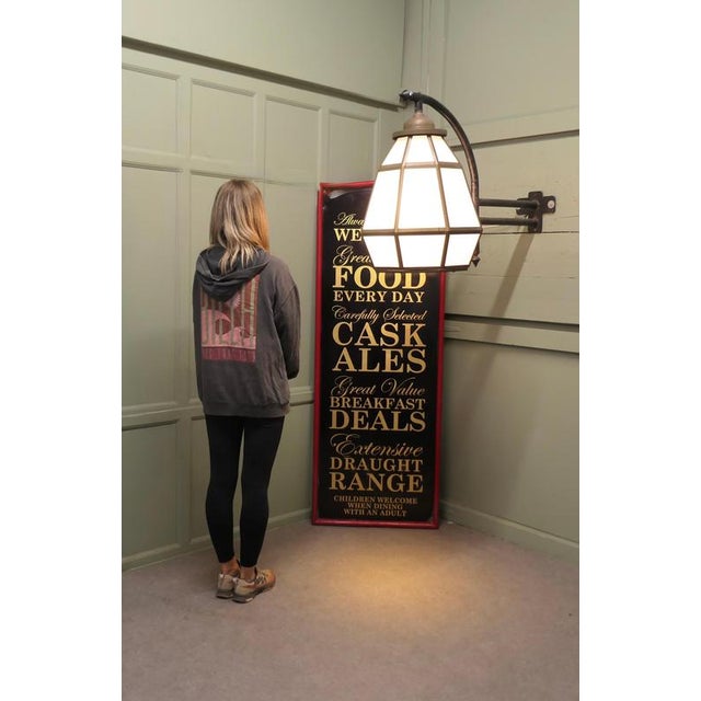 HUGE Brass Octagonal Wall Lantern This is an enormous Octagonal Pyramid Wall Lantern it is painted in gold so it still...