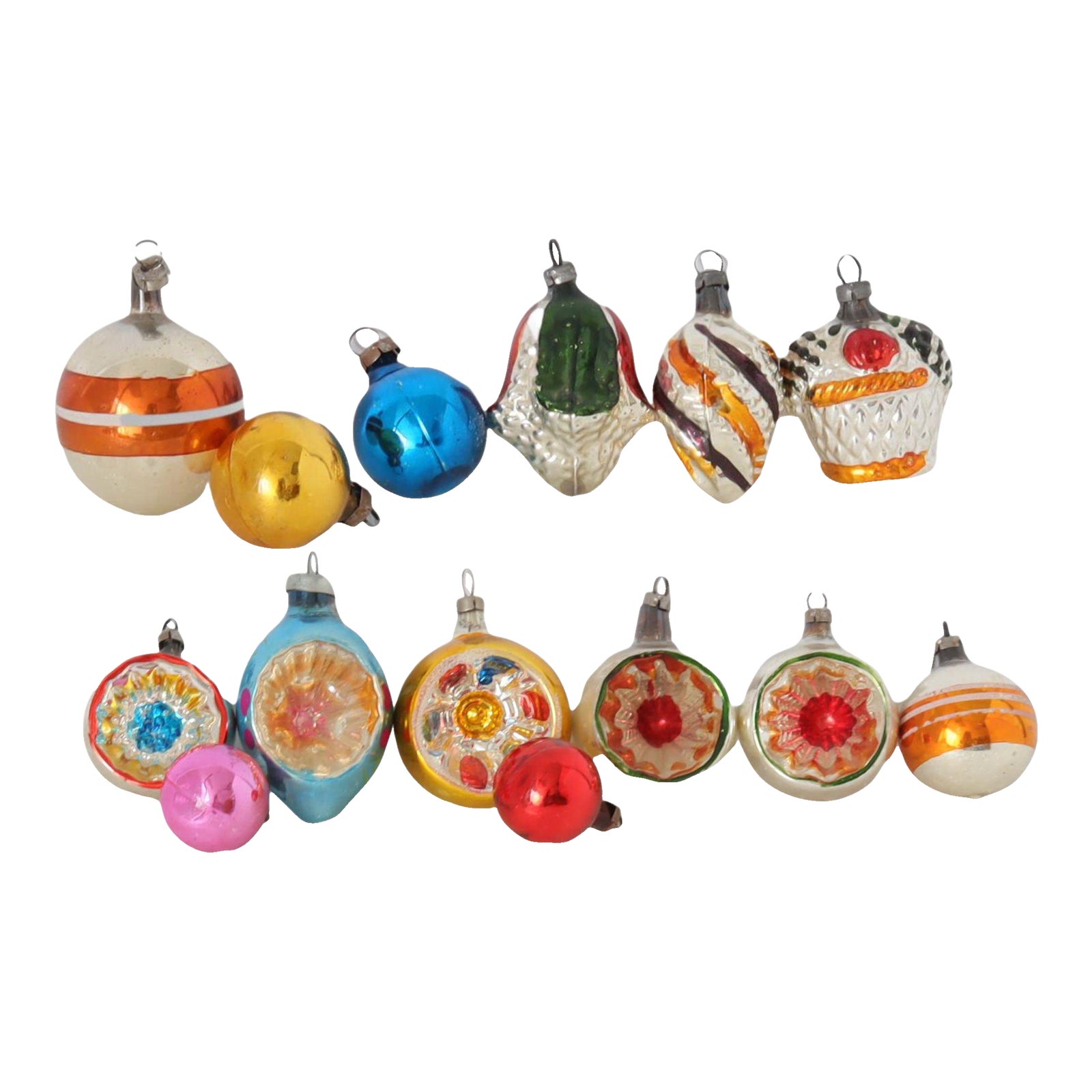Vintage Mercury Glass Ornaments, S/14 Chairish