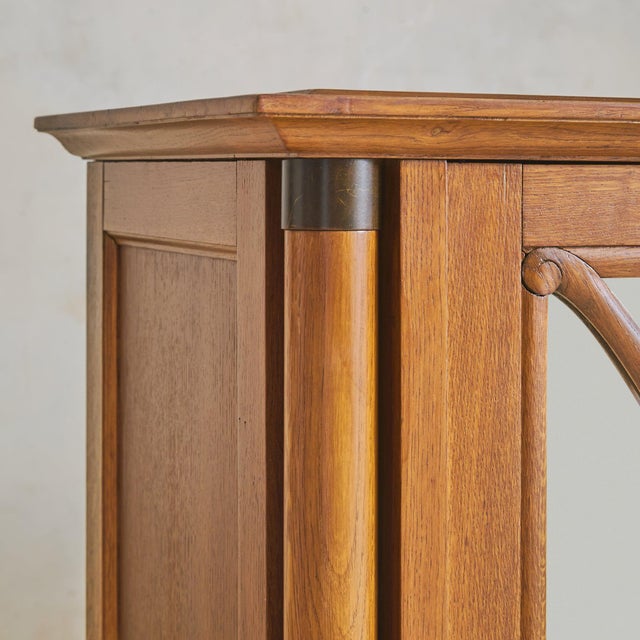 French Mirrored Oak Credenza, 1940s For Sale - Image 10 of 12