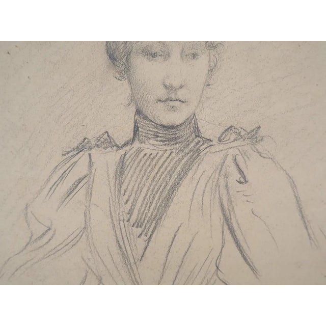 Léopold Franz Kowalski, Portrait of Laura, Original Drawing For Sale - Image 4 of 5