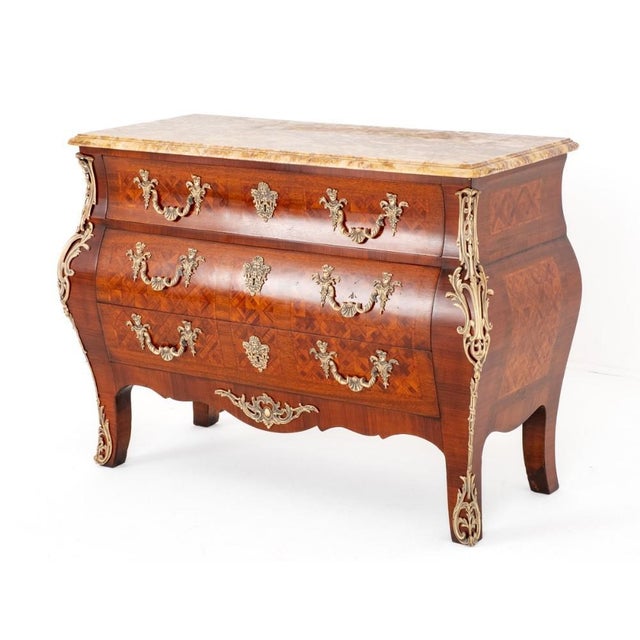Antique French Louis XVI Bombe Commode, 1900s For Sale - Image 9 of 12