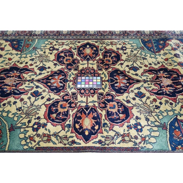 Cream Antique Sarouk Rug 4'6'' x 6'6'' For Sale - Image 8 of 10