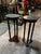 Wood Vintage Pair of Green Stone Top Round Side Tables For Sale - Image 7 of 9
