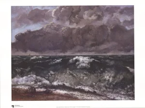 1990s Gustave Courbet 'The Wave' Romanticism Germany Offset Lithograph