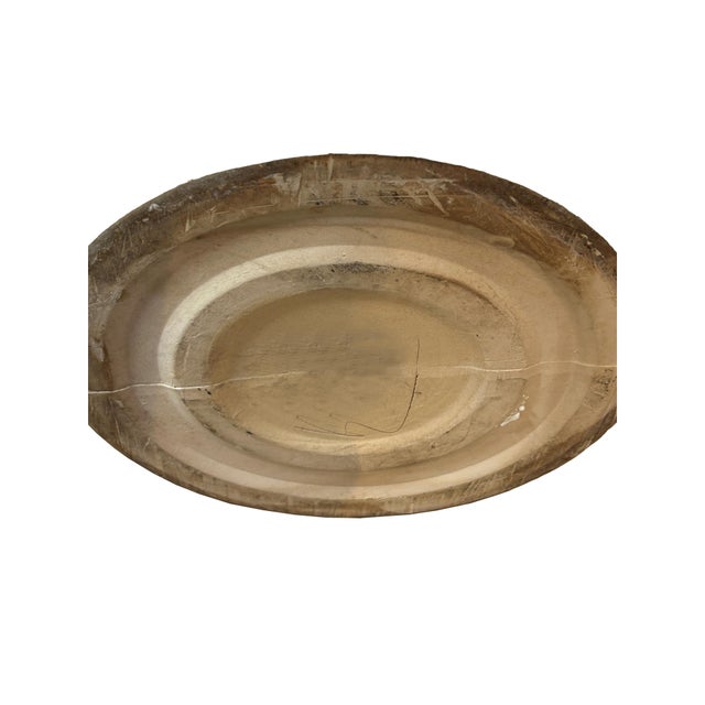 Vintage Finish Off White Porcelain Round Pot Planter For Sale - Image 4 of 5