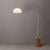 Mid-Century Modern 1980s Morelli Nova of California Brass Floor Lamp, 92-Inch Mid Century Modern, Dark Walnut, White Lucite Shade For Sale - Image 3 of 4