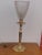 Vintage Brass Plated Crystal Glass Torchier Torch Cone Lamp For Sale In Washington DC - Image 6 of 8