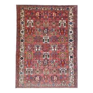 Semi-Antique Persian Bakhtiari with Iconic Garden Design Rug 7.2 x 10.7 For Sale