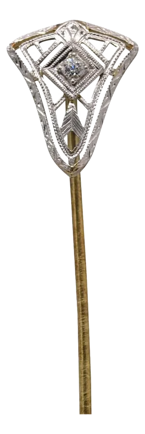 The 16th Street: Platinum Topped Art Deco Diamond Stickpin