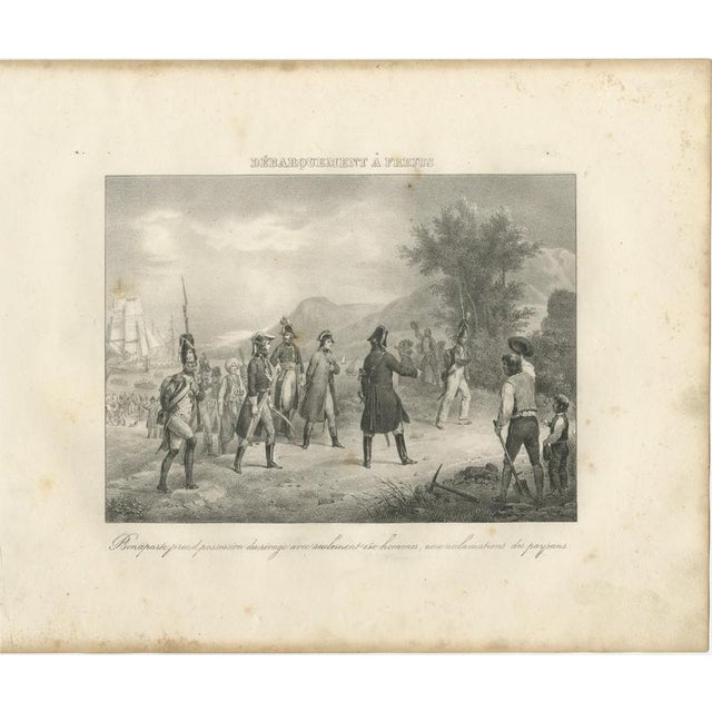 Madou, Bonaparte Landing at Fréjus, Return from Egypt, 1827, Lithograph For Sale - Image 3 of 9