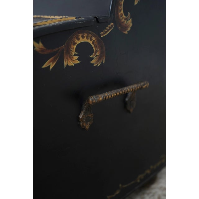 Toleware Paint Decorated Decorative Coal Bin For Sale - Image 9 of 11