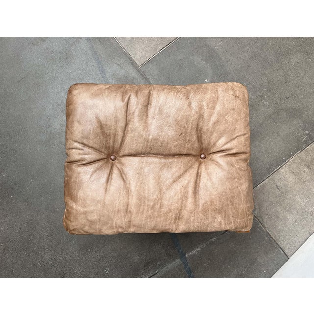 Ingmar Relling Mid-Century Modern Norwegian Siesta Ottoman in Leather by Ingmar Relling for Westnofa, 1960s For Sale - Image 4 of 18