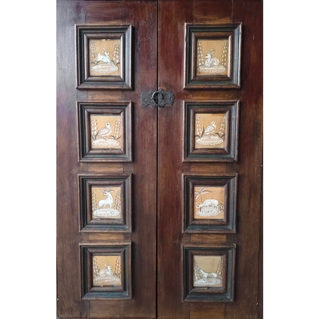 Late 19th Century Antique Spanish European Patinaed Wood Cabinet For Sale - Image 5 of 17