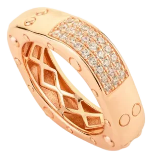 Roberto Coin Zircon Unisex Band in Solid Silver Size 7