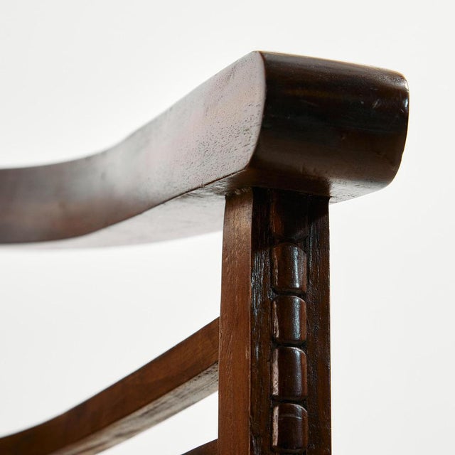 Beech and Rattan Armchair, 1970s For Sale - Image 16 of 18