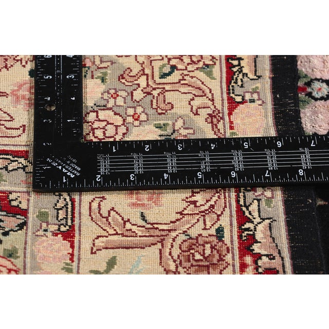 Vintage Chinese Tabriz Wool & Silk Rug - 03'11 X 06'05 For Sale In Dallas - Image 6 of 9