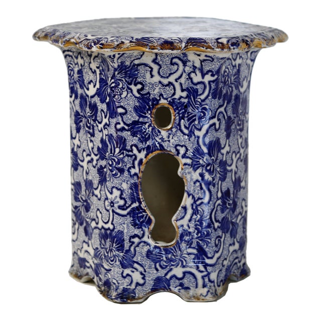 European Garden Table - Antique Glazed Stoneware For Sale