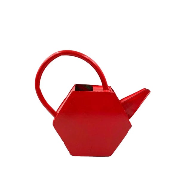 1940s Modernist Red Watering Can, France For Sale - Image 4 of 11