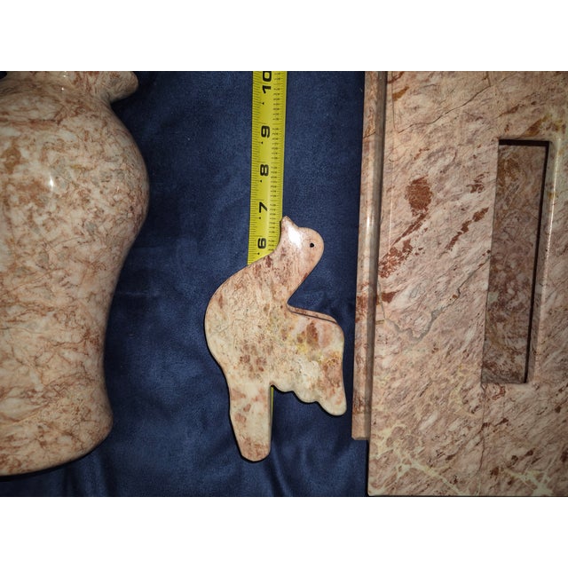 Mid 20th Century 5-Piece Postmodern Pink & Cream Marble Bathroom Vanity Set Fd For Sale In Palm Springs - Image 6 of 10