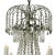 Empire 6 Arm Nickel Plated Drop Bottom Crystal Chandelier For Sale - Image 4 of 6