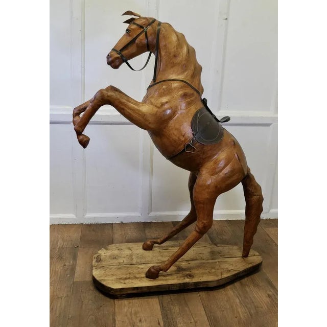 Life Size Arts and Crafts Leather Model of a Horse, 1920s For Sale - Image 6 of 10